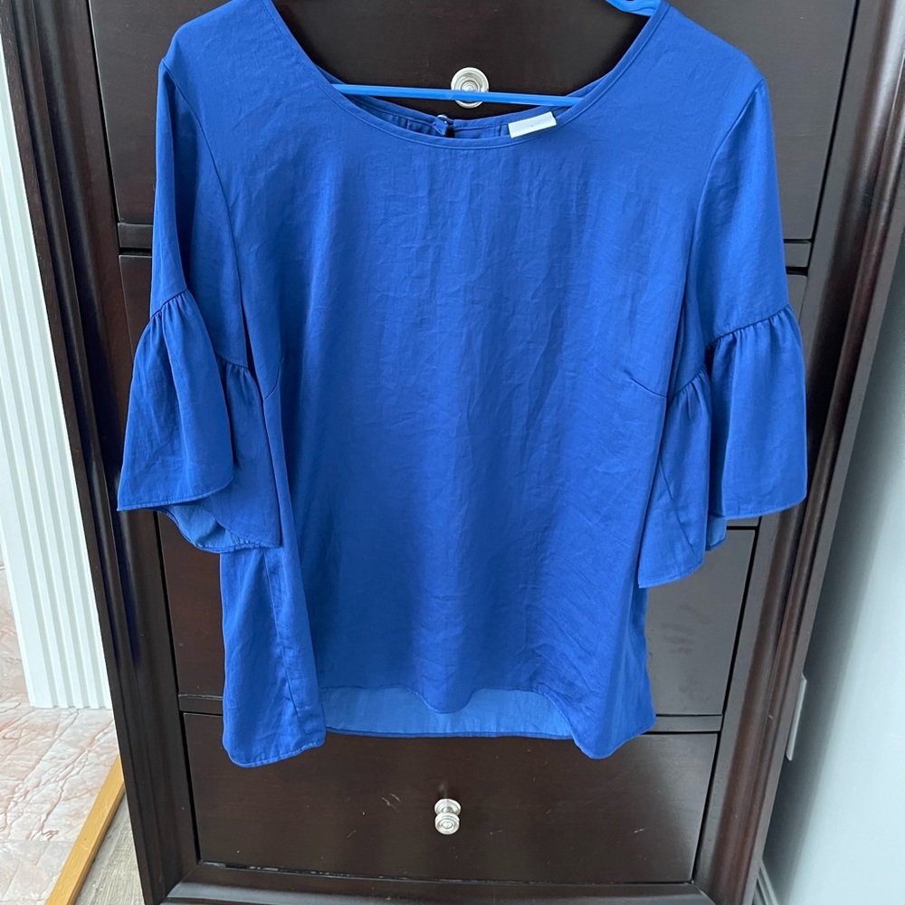 CAbi blue large blouse